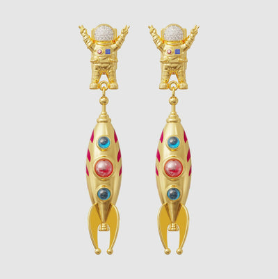 Major Tom & Spaceship Earrings