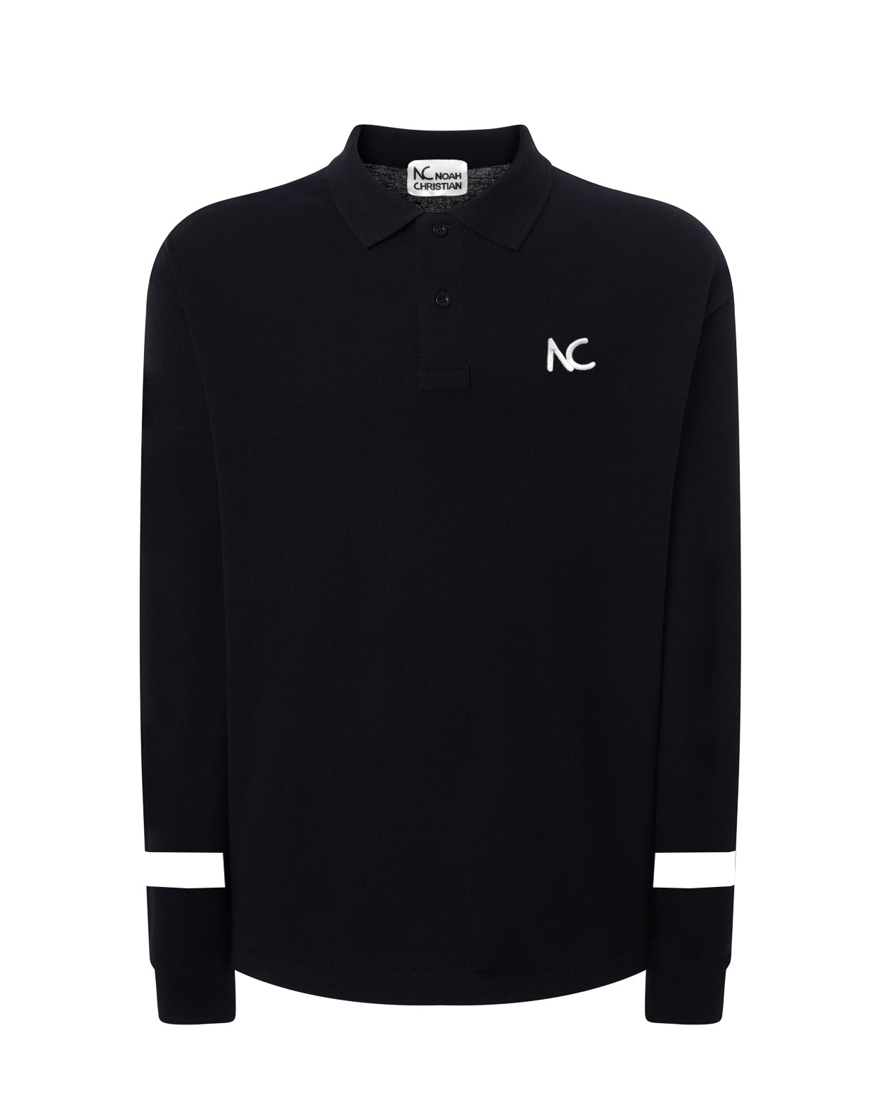 LIMITED EDITION - LONG SLEEVE POLO CLASSIC FIT - BLACK/WHITE