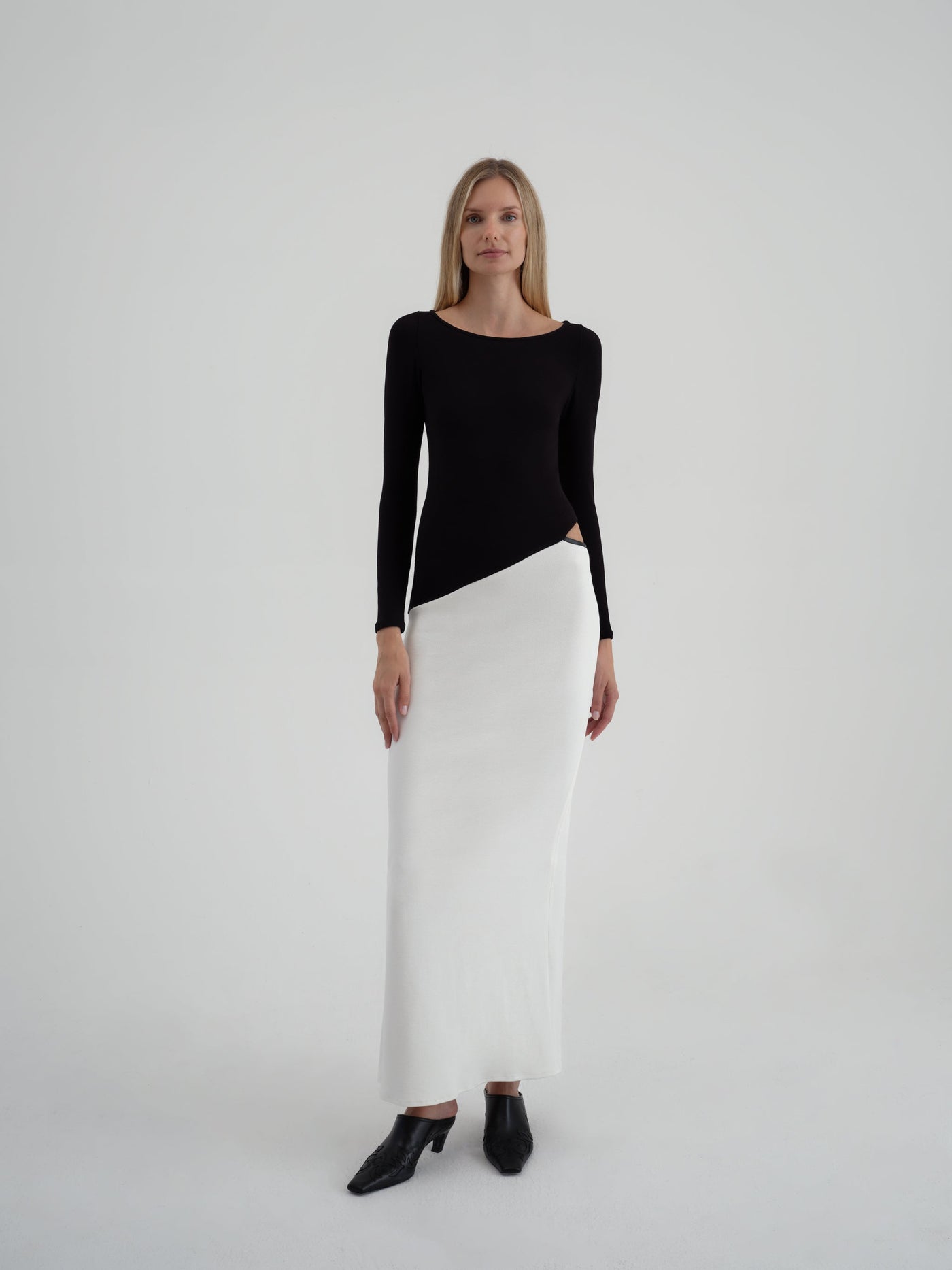 Two-tone Asymmetrical Dress