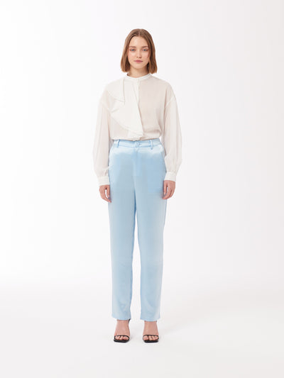 Light blue suit trouser with straight cut