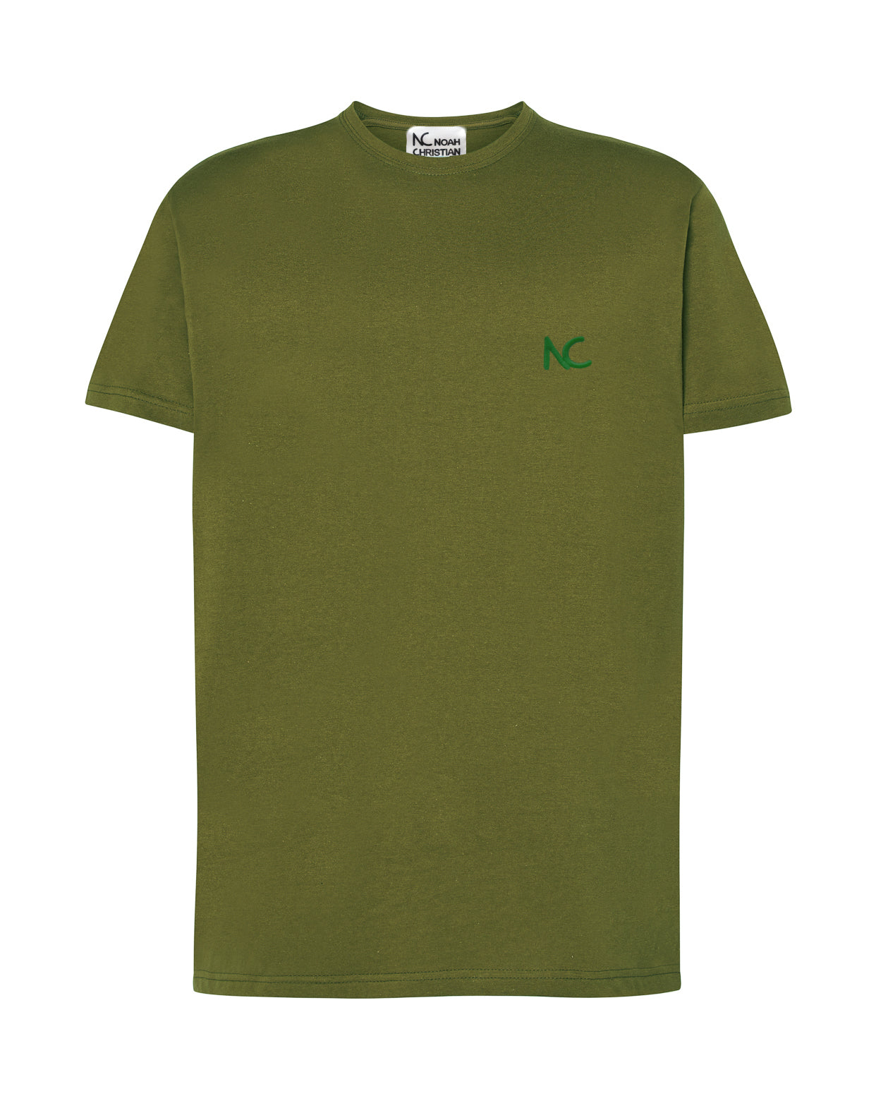 KHAKI NC T-SHIRT - GREEN LOGO