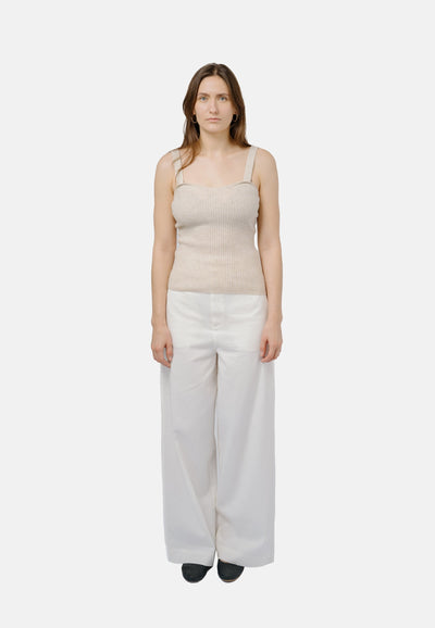 Ulaanbaatar Strap Top Off White