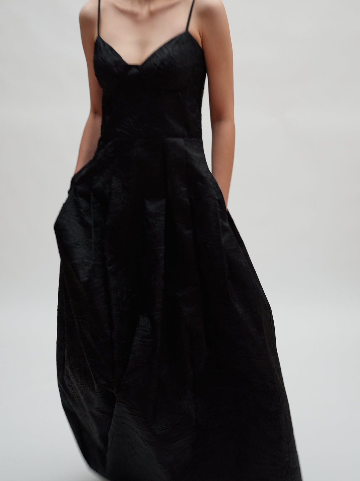 Swan Dress, Black, Right