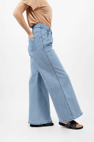 Los Angeles - Wide Leg Jeans- Sky