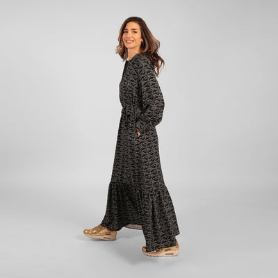 Ilu Long Sleeve Maxi Shirt Dress Celestial Sunrise