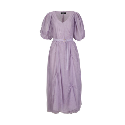 Lilac Recycled Tulle Dress with Belt