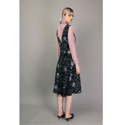 Alog Pinafore Printed Wrap Dress - The Clothing LoungeTramp in Disguise