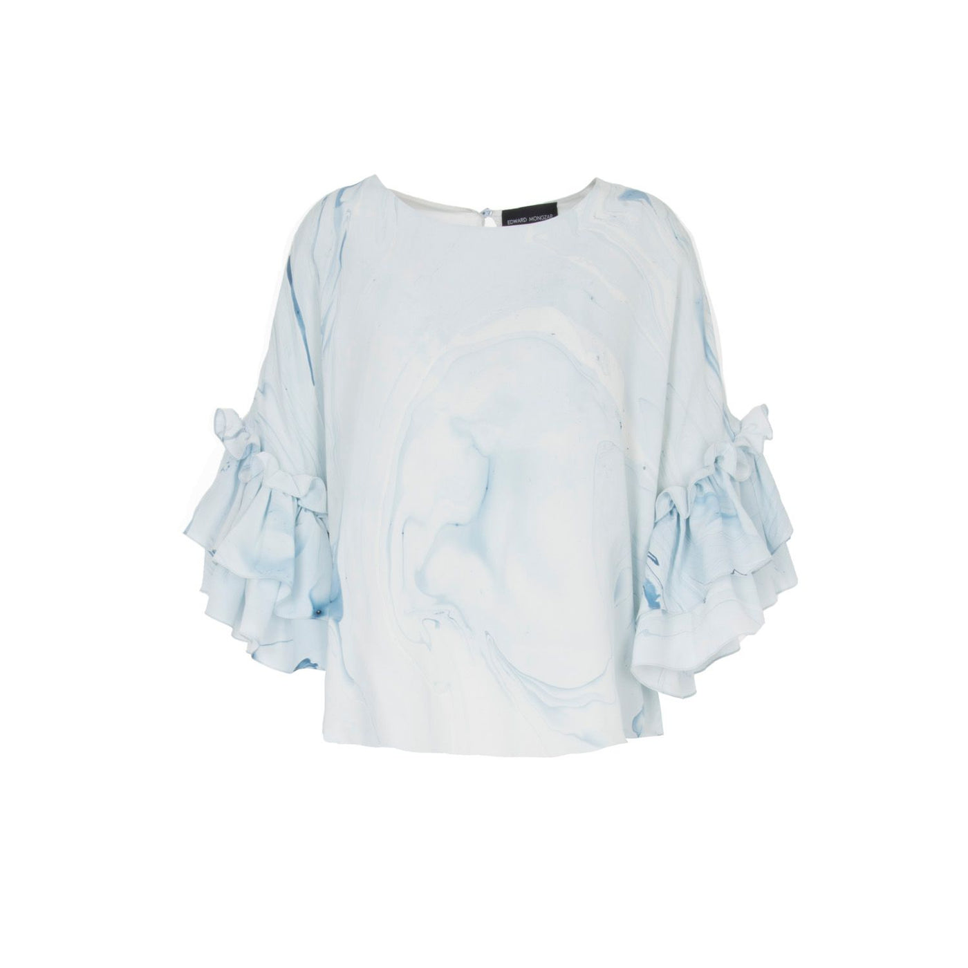 Hand Marbled Ruffle Flounce Top - The Clothing LoungeEdward Mongzar