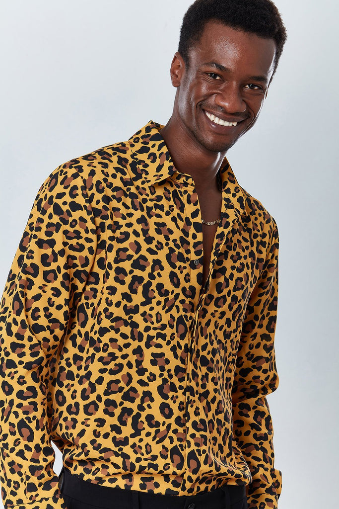 long leopard print shirt